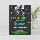 Uitnodiging voor Skateverjaardagsuitnodiging Uitno (Staand voorkant)