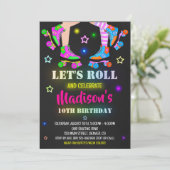 Uitnodiging voor Skateverjaardagsuitnodiging Uitno (Staand voorkant)