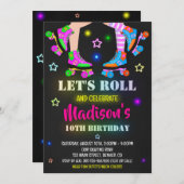 Uitnodiging voor Skateverjaardagsuitnodiging Uitno (Voorkant / Achterkant)