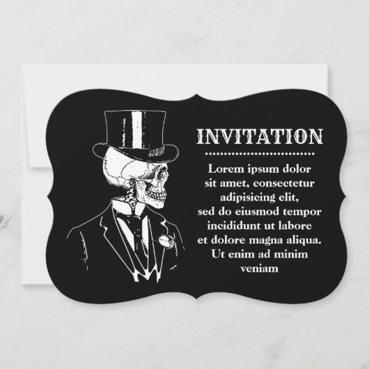 Uitnodiging voor skelet bruidegom (Voorkant)