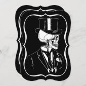 Uitnodiging voor skelet bruidegom (Voorkant / Achterkant)