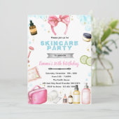 Uitnodiging voor skincare spa thema (Staand voorkant)