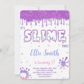 Uitnodiging voor slijmfeestje bewerkbaar (Voorkant)