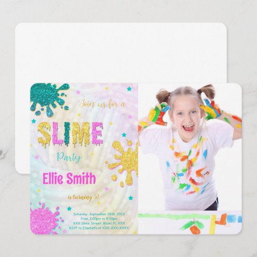 Uitnodiging voor slijmfoto's (Voorkant / Achterkant)