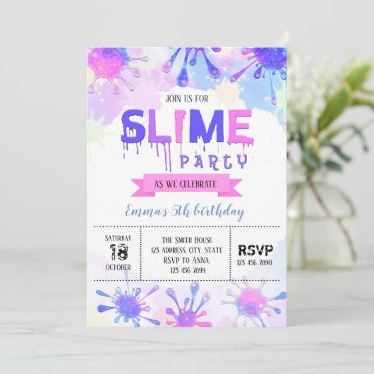 Uitnodiging voor Slim-verjaardag (Staand voorkant)