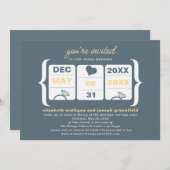 Uitnodiging voor Slot Machine-huwelijk (Voorkant / Achterkant)