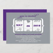 Uitnodiging voor Slot Machine Huwelijk (Voorkant / Achterkant)