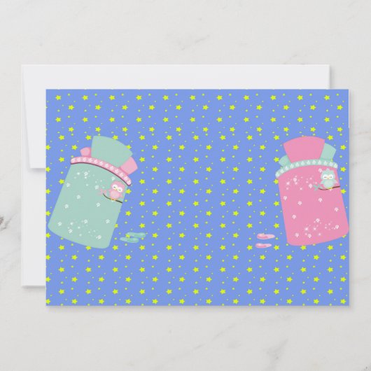 Uitnodiging voor Slumber-feestdag (Achterkant)