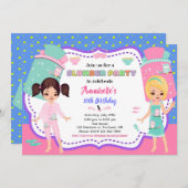 Uitnodiging voor Slumber-feestdag (Voorkant / Achterkant)