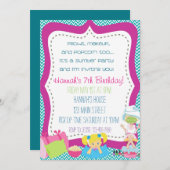 Uitnodiging voor Slumber Party (Voorkant / Achterkant)