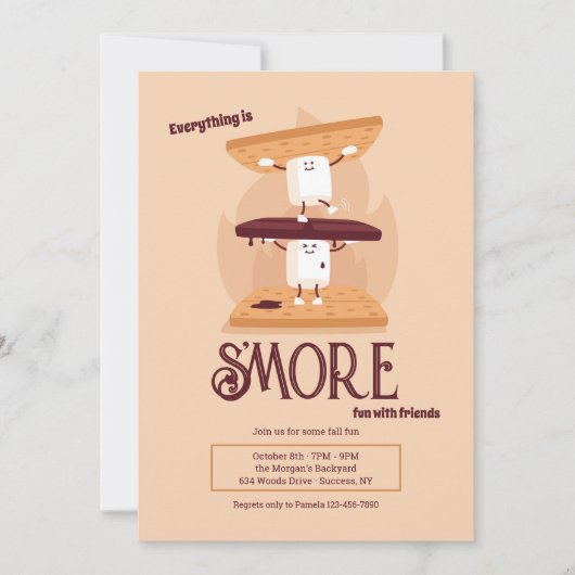 Uitnodiging voor Smores (Voorkant)