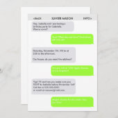 Uitnodiging voor snelle tekstberichten (Voorkant / Achterkant)