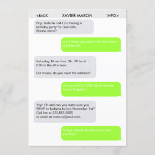 Uitnodiging voor snelle tekstberichten