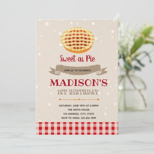 Uitnodiging voor snoepjesfeestje (Staand voorkant)