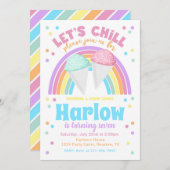 Uitnodiging voor Snow Cone Birthday (Voorkant / Achterkant)