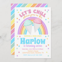 Uitnodiging voor Snow Cone Birthday