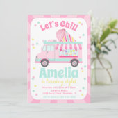 Uitnodiging voor Snow Cone Birthday | Shave Ice Tr (Staand voorkant)