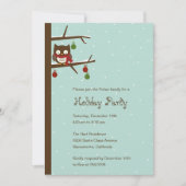 Uitnodiging voor Snow Owl Holiday Party (Voorkant)
