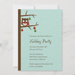 Uitnodiging voor Snow Owl Holiday Party