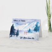 Uitnodiging voor snowboard & ijsSkating Weekend (Voorkant)