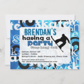 Uitnodiging voor Snowboard Party (Voorkant)