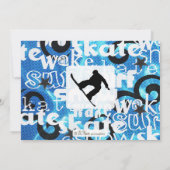 Uitnodiging voor Snowboard Party (Achterkant)