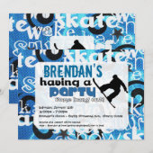 Uitnodiging voor Snowboard Party (Voorkant / Achterkant)