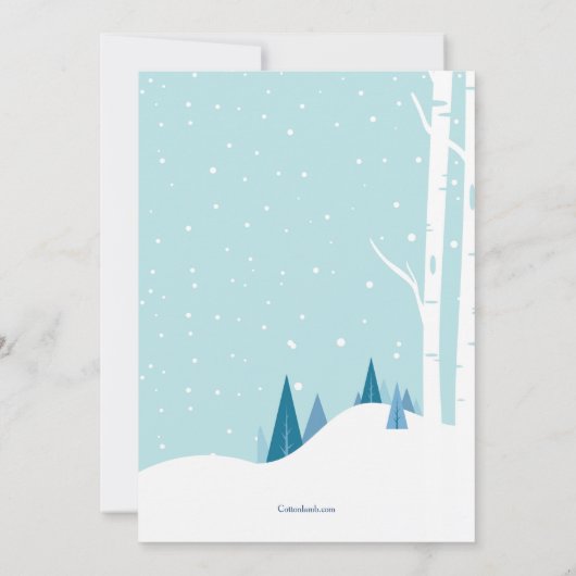 Uitnodiging voor Snowy Day (Achterkant)