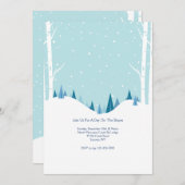 Uitnodiging voor Snowy Day (Voorkant / Achterkant)