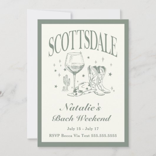 Uitnodiging voor social cocktail itinerarium voor  (Voorkant)