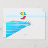 Uitnodiging voor sociale afstand bij het zwembad (Achterkant)