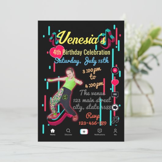 Uitnodiging voor sociale media (Staand voorkant)