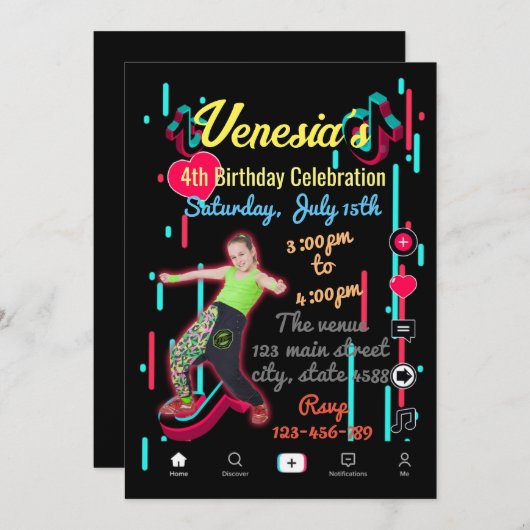 Uitnodiging voor sociale media (Voorkant / Achterkant)