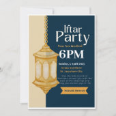 Uitnodiging voor Soft Blue Ramadan Iftar-feest (Voorkant)