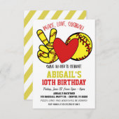 Uitnodiging voor Softbal met Vrede en Liefde (Voorkant / Achterkant)