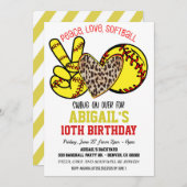 Uitnodiging voor Softbal met Vrede en Liefde (Voorkant / Achterkant)