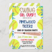 Uitnodiging voor softbalfeest aan het einde van he (Voorkant / Achterkant)