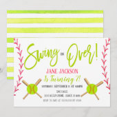 Uitnodiging voor Softball Party (Voorkant / Achterkant)