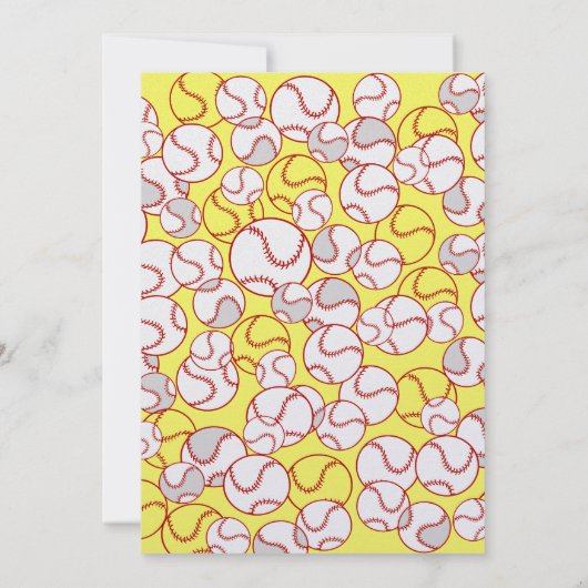 Uitnodiging voor Softball Party (Achterkant)