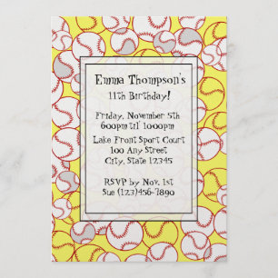 Uitnodiging voor Softball Party