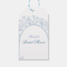 Uitnodiging voor 'Something Blue Wildflower' bruid Cadeaulabel