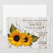 Uitnodiging voor soonbloem (Voorkant / Achterkant)