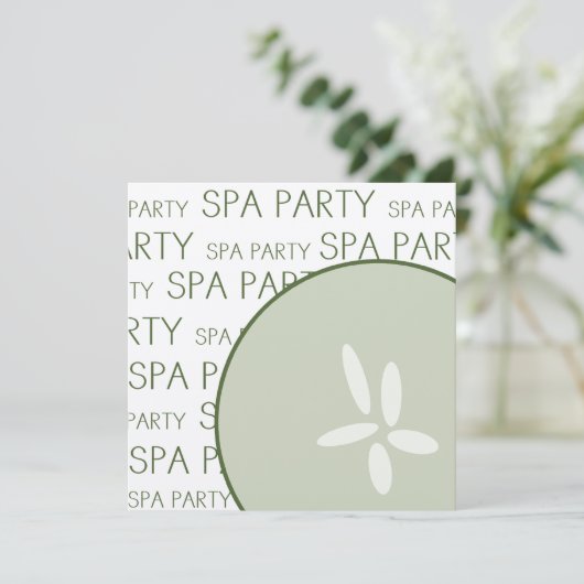 Uitnodiging voor Spa-partij (Staand voorkant)