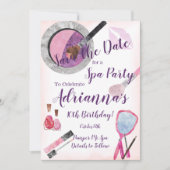 Uitnodiging voor Spa Party, Editable 10th Birthday (Voorkant)