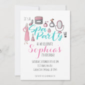 Uitnodiging voor Spa Thema Feest (Voorkant)
