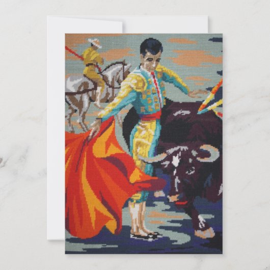 Uitnodiging voor Spaans Matador (Voorkant)