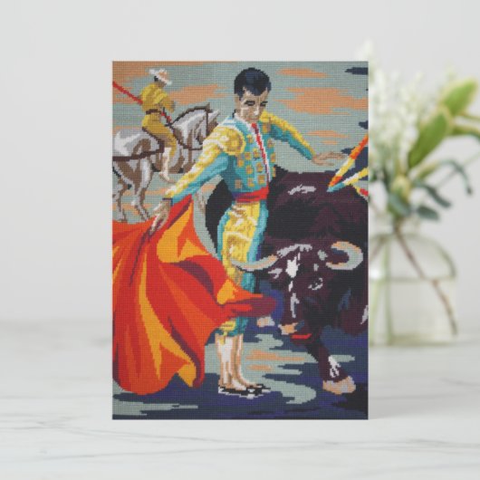 Uitnodiging voor Spaans Matador (Staand voorkant)