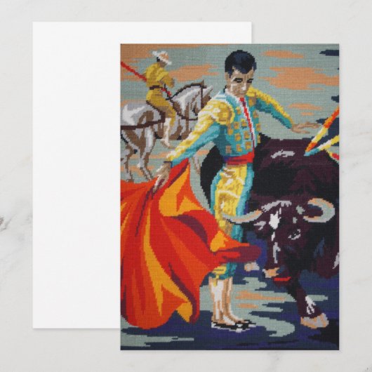 Uitnodiging voor Spaans Matador (Voorkant / Achterkant)