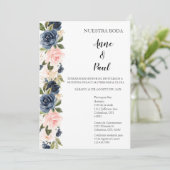 Uitnodiging voor Spaanse bruiloft (Staand voorkant)