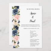 Uitnodiging voor Spaanse bruiloft (Voorkant / Achterkant)